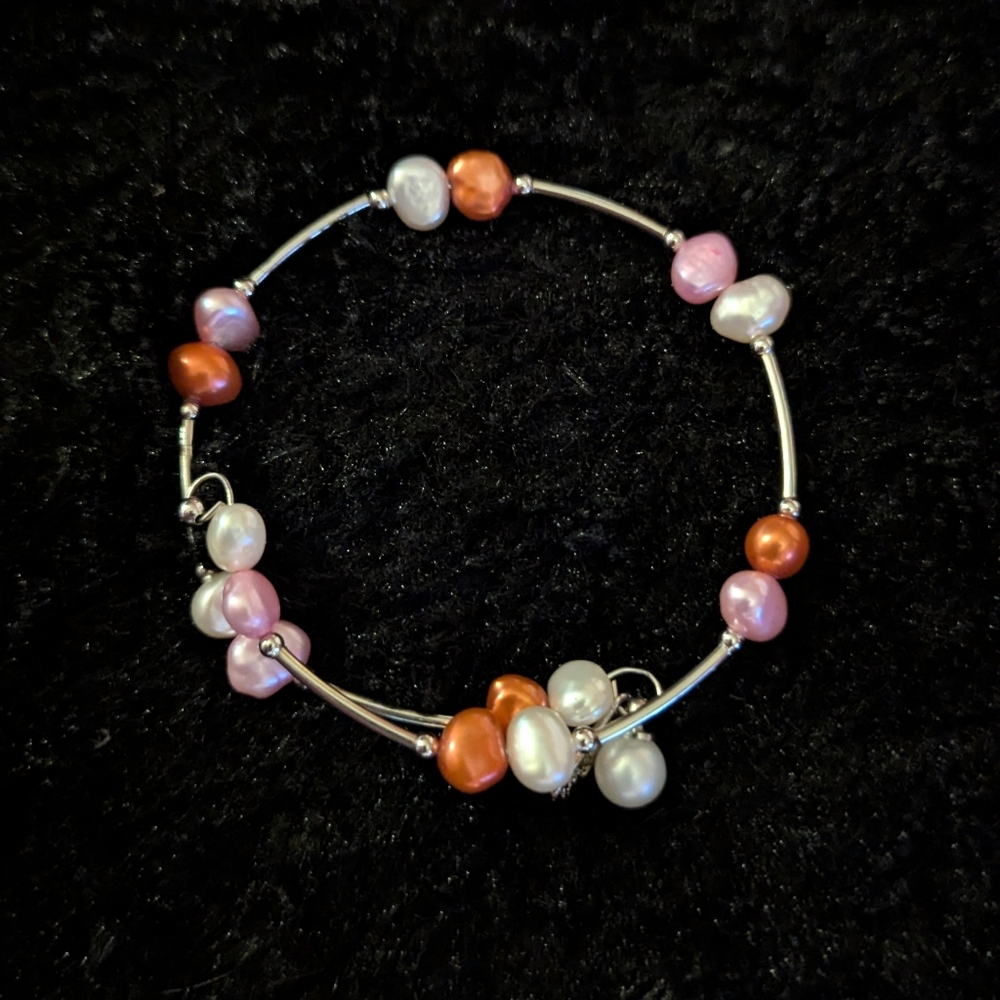 Vantel Pearls Wrist Rose Parade Candy Wrap Bracelet